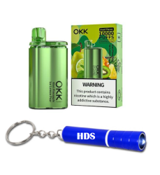 Okk 10000 Puff 35MG Vape - Passion Guava And Green Apple With Hds Torch
