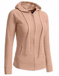 J. Lovny Women Casual Lightweight Basic Long Sleeve Thermal Hoodie Jackets S-3XL