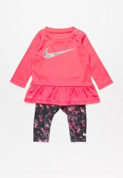 Nike Nkg Peplum Tunic And Leggings Set - Black