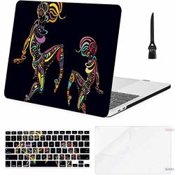 Macbook Pro Case African Woman Ethnic Style Beautiful Girl Macbook AIR11 AIR13 Case Macbook PRO13 PRO15 Plastic Case Keyboard Cover & Screen Protector & Keyboard Cleaning Brush