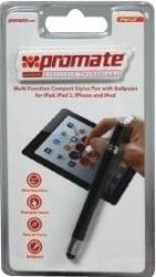 Promate Ipen2 Stylus Pen & Ballpoint Wht Retail Box 1 Year Warranty
