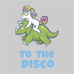 Unicorn To The Disco Men's Grey T-Shirt XS