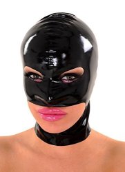 EXLATEX Latex Rubber Club Accessories Hood Mash with The Hole for Mouth