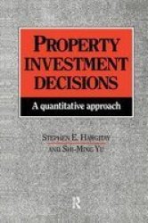 Property Investment Decisions - A Quantitative Approach Hardcover