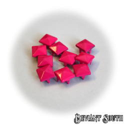 Diy Square Pyramid Leathercraft Rivet 9MM Dark Pink - 10PCS