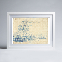 Sweet William High Seas - Framed Print - A2 White