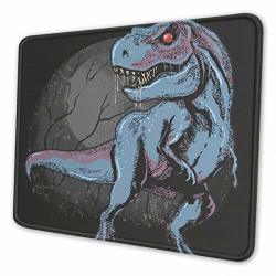 Dinosaur Roaring Blue Monster Halloween Theme Art Mouse Pad Natural Rubber Mouse Pad W printing Of Border 10X12 Inches