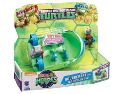 Tmnt Half-shell Heroes Deluxe Vehicle - Hovercraft With Sea Rescue Leo