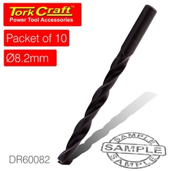 Tork Craft Drill Bit Hss Standard 8.2MM Packet Of 10