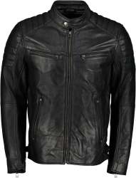 Men's Billy-j Black Leather Jacket- - 3XL