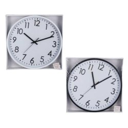 Clock Wall Pl Round 33CM Glass-face