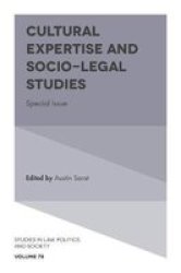 Cultural Expertise And Socio-legal Studies - Special Issue Hardcover