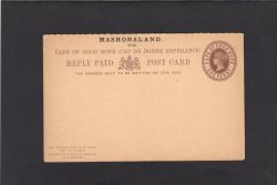 Cape Of Good Hope : Overprinted Mashonaland. Postcard Replied Paid. Totally Unused.