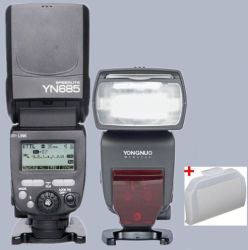 Yongnuo YN-685 Wireless Flash Speedlite Hss ttl Build-in Radio For Canon + Diffuser