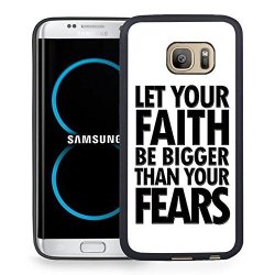 S8 Case Samsung Galaxy S8 Black Cover Tpu Rubber Gel - Let Your Faith Be Bigger Than Your Fears