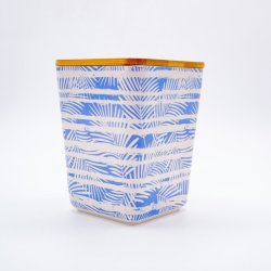 Square Storage Canister With A Bamboo Lid - Palm Leaf