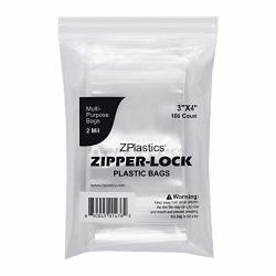 200 Small Clear Reclosable Zip lock 2x3 Plastic 2Mi Ziplock Bags Poly  Zipper Bag