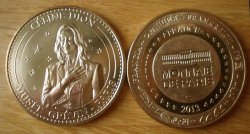 Celine Dion Medal 2014 Unc Of Museum Grevin By Monnaie Of Paris Gold Plated