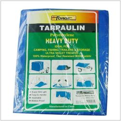 Forge Tarpaulin Polyethylene 3.6 X 4.8M Blue & Rope