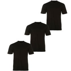 Donnay Men's Three Pack V Neck T-Shirt - Black Parallel Import