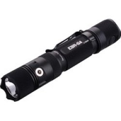 E9R Uv Rechargeable LED Flashlight 1300 Lumens 220M Throw Black
