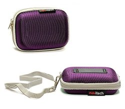 Navitech Purple Hard Protective Earphone headphone Case Compatible With The Samsung EO-EG920BW Jack In Ear Stereo Headphones