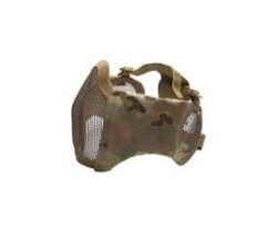 19235 Mesh Mask Ear Protection Metal Low Half Multi Camo