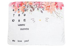 Baby Milestone Blankets - Flowers