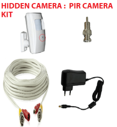 Diy Hidden Pir Camera Kit With 10m Cable - Plugs Directly Into A Tv