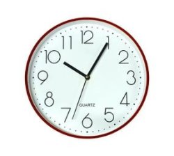 Modern Style Ticking Noise Digital Wall Clock Living Room - 30CM - Cherry Red