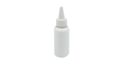 50ML White Hdpe Bottle - Various Tops