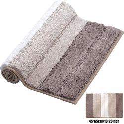 Xiyunte Small Bath Mat Non Slip - 18 X 26 45 X 65CM Microfiber Bathroom Rugs Soft And Absorbent Shaggy Carpet Rugs For Bathroom Living