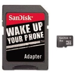 Sandisk Micro Sd Memory Card W Sd Adapter 8GB
