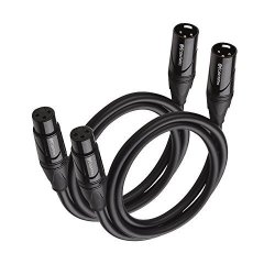 Cable Matters 2-PACK Microphone Cable MIC Cable Xlr To Xlr Cable 3 Feet