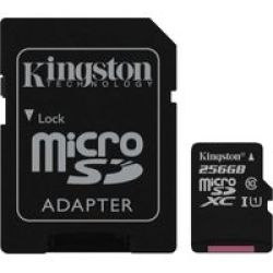 Kingston Canvas Sdxc Uhs-i U1 Micro Sd Memory Card With Sd Adapter 256GB