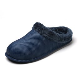 Men Warm Plush Lining Waterproof Shoeface Daily Casual Home Slippers