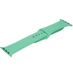 Silicone Watch Strap With Button For Apple WATCH-42 44 45MM-MINT Green