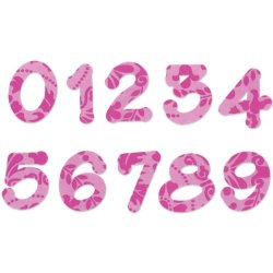Sizzix Bigz Alphabet Set 2 Dies - Lollipop Shadow Numbers By E.l. Smith Fabi Edition