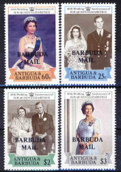 1988 Barbuda Sg 1029-32 Royal Ruby Wedding Unmounted Mint Complete Set