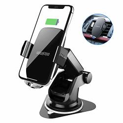 Youstoo Wireless Charger Wireless Car Charger Automatic Sensing Car Mount Holder 10W Qi Wireless Charger Compatible With Samsung S9 8 7 NOTE 8 7.5W Compatible With Iphone