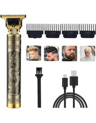 Professional Hair Clippers For Men Tefuturein Cordless Zero Gapped Trimmer Hair Clipper Professional Hair Trimmer Gold Knight Close-cutting Trimmers T-blade Trimmer Electric Haircut Kit B