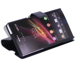 Muvit Sony Xperia Z Slim Folio Case - Black