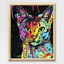 Adult Paint By Numbers With Frame - Spotted Cat