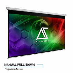 Akia Screens Manual B 100" 16:9 Manual Pull Down 8K 4K Ultra HD 3D Ready Movie Theater Home Theater Projector Screen With Slow Retract
