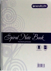 Marlin A4 100 Page Spiral Note Book
