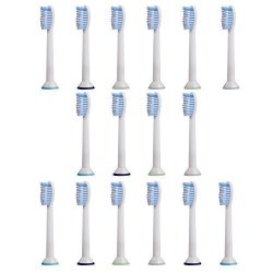 E-cron Replacement Toothbrush Heads Compatible With Electric Toothbrush Philips Sonicare Sensitive 16 Pcs 4X4