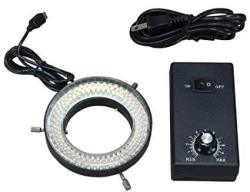 OMAX 144 Super Bright LED Ring Light With Light Control Box For Stereo Microscopes