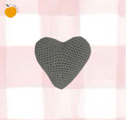 Heart - Grey Soft Toy For Baby Play Gym