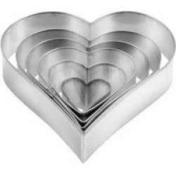 Tescom A Heart-shape Cookie Cutters 6 Pieces