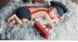 Baby Photo Props- Grey And Red.